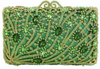 Corrente quadrada horizontal cheia de diamantes bolsa de embreagem algas diamante jantar saco banquete bolsa feminina