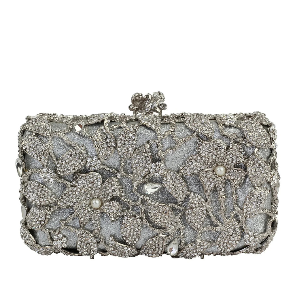Bolsa de mão única estilo europeu com strass, pérolas e diamantes de água, bolsas de cristal ecológicas para ocasiões formais