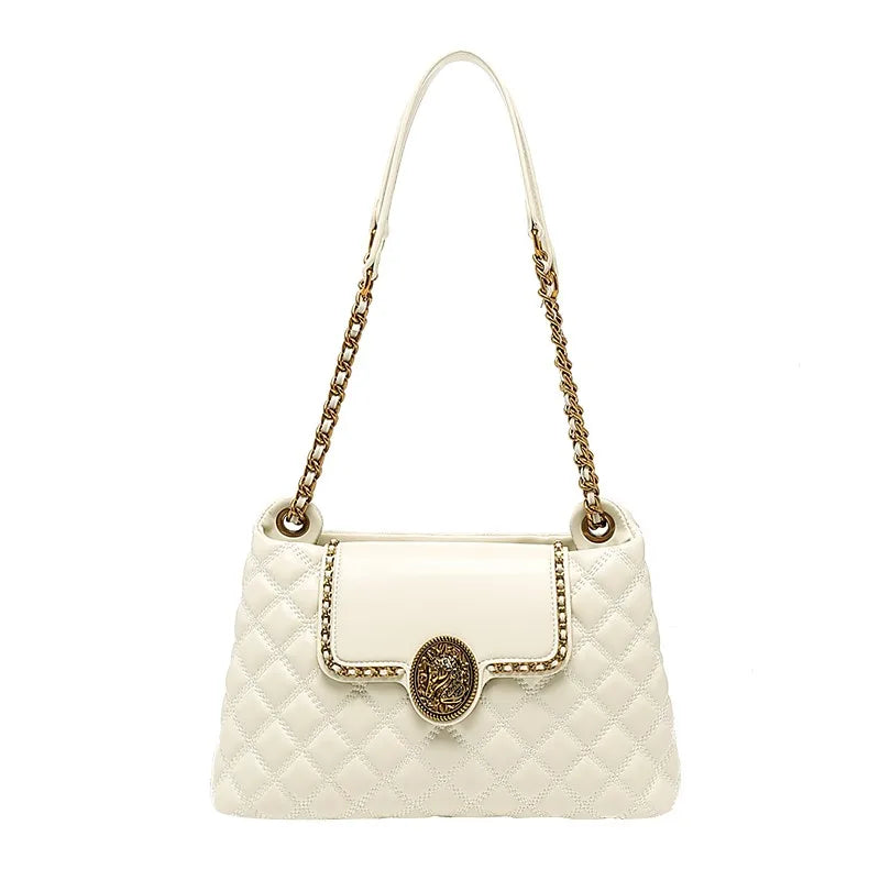 Bolsa de couro genuíno para mulheres, grande capacidade, bolsa de ombro axilas, nova marca de luxo, 2024