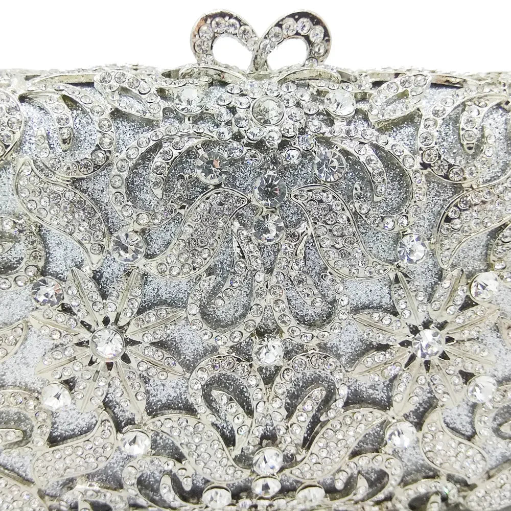 Boutique De FGG Bolsas e embreagens de noite com flores artesanais, bolsas e bolsas de mão com strass dourados, bolsa de embreagem de noiva para casamento