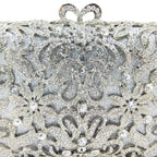 Boutique De FGG Bolsas e embreagens de noite com flores artesanais, bolsas e bolsas de mão com strass dourados, bolsa de embreagem de noiva para casamento