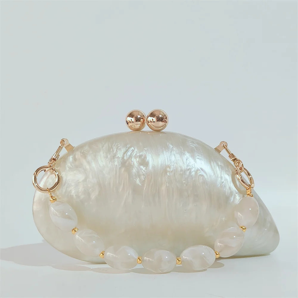 Pérola de mármore bege feminino designer festa à noite bonito feminino ovo bolsa azul atacado senhora acrílico escudo forma saco embreagem