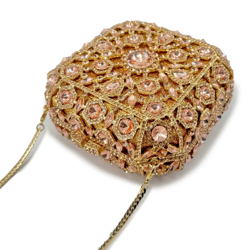 Feminino maquiagem mini caso de luxo designer bolsas cristal vidro banquete sacos strass jantar bolsa embreagem sacos festa do vintage