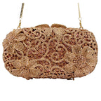 Formas de flores de luxo de alta qualidade, festas de casamento com diamantes, sacolas, bolsas de noite, embreagens de cristal