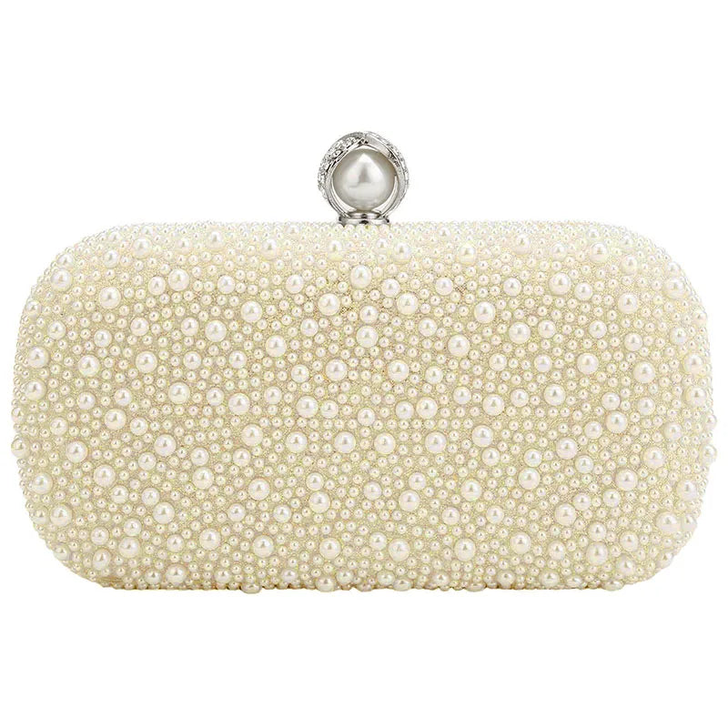 Bolsas de noite femininas pérola frisado bolsa embreagem casamento nupcial garras festa baile senhora crossbody bolsa ombro