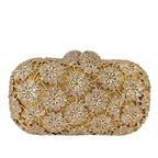 Boutique de fgg flor cristal bolsas de embreagem para mulheres elegantes, sacos de noite de strass floral, bolsa dura minaudiere