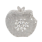 KHNMEET-Maçã Rosa Bolsa Noite para Mulheres, Diamante De Cristal, Embreagem De Festa, Saco De Luxo De Casamento, Moda De Frutas, Bolsa Das Senhoras, SC146