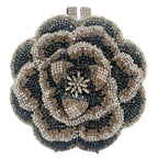 Alta qualidade presente do dia das mães 3d flor rosa strass diamante saco meninas e mulher saco de noite de casamento