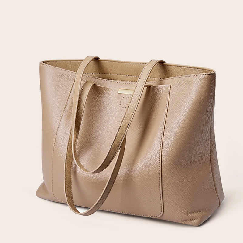 100% couro genuíno bolsa feminina grande capacidade simples moda feminina bolsa de ombro bolsa de armazenamento 2328