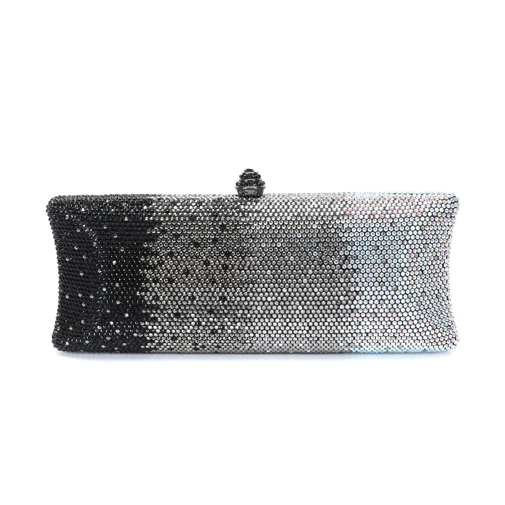 XIYUAN-Saco de embreagem de diamante de cristal colorido para mulheres, bolsa noturna para jantar, casamento, bolsa nupcial, 25 cores, mais vendido