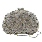 Luxo oco-para fora strass embreagem para mulheres mão-conjunto de cristal saco de festa de casamento noiva bolsa de noite minaudière (atacado) ​