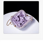 Glamourosa bolsa de noite com pérolas e strass para mulheres |   Embreagem elegante para performance em palco |   Bolsa brilhante para festa de casamento e baile 