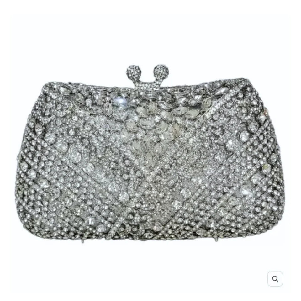 Forma de renda Y de luxo de alta qualidade, festa de casamento de diamante, sacola, bolsa de noite, embreagem de cristal