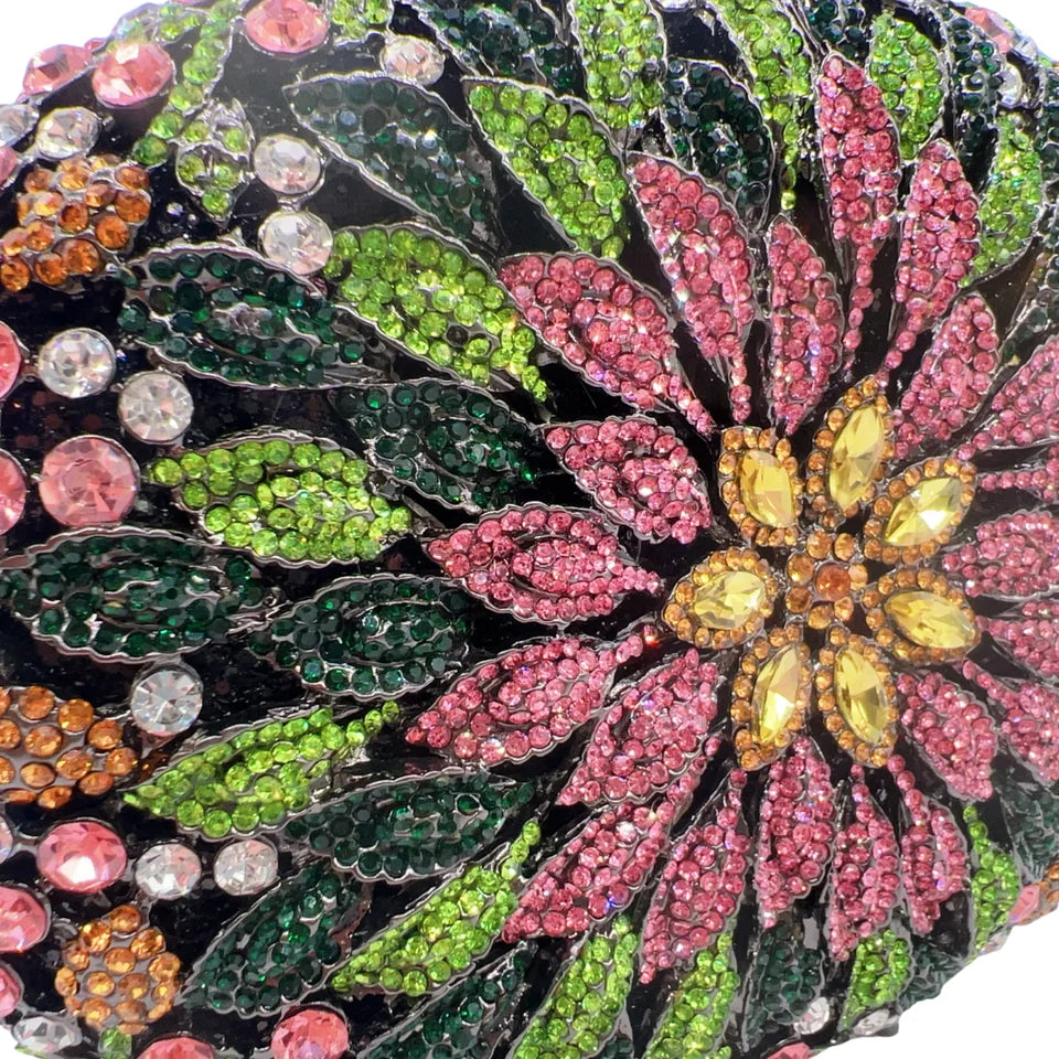 Clutch Cristal Arística Floral