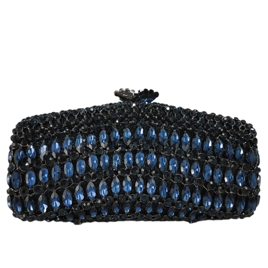 Boutique De Fgg-Embreagem De Cristal Azul Marinho Para Mulheres, Bolsas De Noite, Bolsas De Strass De Noiva, Bolsas De Festa De Casamento