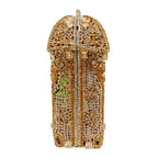 Nova chegou gaiola dourada strass embreagem luxo diamante saco festa pedra bolsa de cristal saco noite bolsa feminina