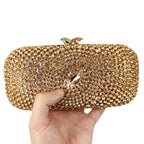 Boutique de fgg luxo feminino ouro sacos de noite e embreagens nupcial strass bolsa embreagem festa casamento cristal bolsa embreagem