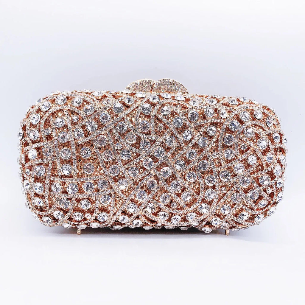 Mulheres oco para fora diamante saco de noite festa de casamento banquete saco de embreagem de cristal strass vestido saco de luxo designer bolsas