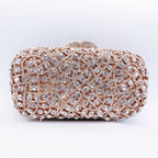 Mulheres oco para fora diamante saco de noite festa de casamento banquete saco de embreagem de cristal strass vestido saco de luxo designer bolsas