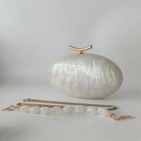 Pérola senhora marcas mulher festa bolsa de casamento acrílico saco crossbody ombro embreagem noite oval feminino concha bolsas femininas