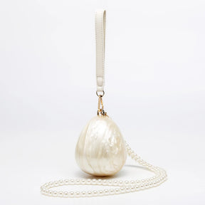 Mini bolsa de pérola crossbody colar de contas bolsa de ombro ovo noite moda totebag feminino mão senhora bolsas de telefone pequena mulher