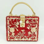 Bolsa de ombro feminina delicada de flor, bolsa de mão luxuosa de acrílico com bolsas transversais da moda, para mulheres