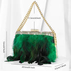 Bolsa Clutch Plumas Menurra