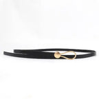 Nova pérola fivela fina cinto feminino couro do plutônio elegante ajustável selvagens cintura cor de ouro fivela cintos femininos