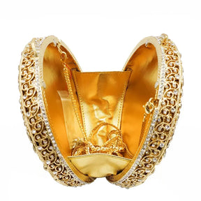 Boutique de fgg (em estoque) redondo circular oco para fora das mulheres cristal embreagem noite minaudiere saco casamento bolsa nupcial
