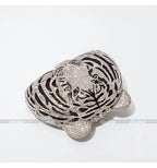 Três-d cabeça de tigre cristal noite sacos de embreagem para festa de casamento metal strass novidade bolsas e bolsas designer de luxo
