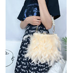 Bolsas de luxo para mulheres, bolsa de embreagem noturna, bolsa de ombro, corrente de pérolas, bolsa de casamento designer 12 cores