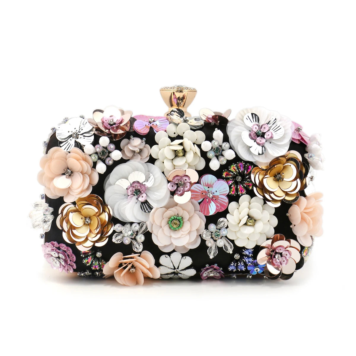 Moda feminina sacos flor diamantes bordado pequena embreagem de luxo senhora bolsas sacos noite nova chegada corrente bolsa ombro