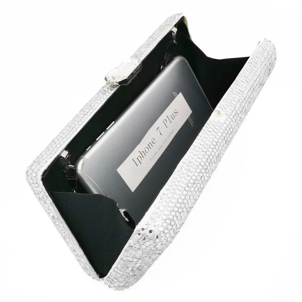 Fgg bolsa de noite cor sólida bolsa de diamante europeia e americana bolsa de banquete bolsa de noiva bolsa de mão de diamante material duro