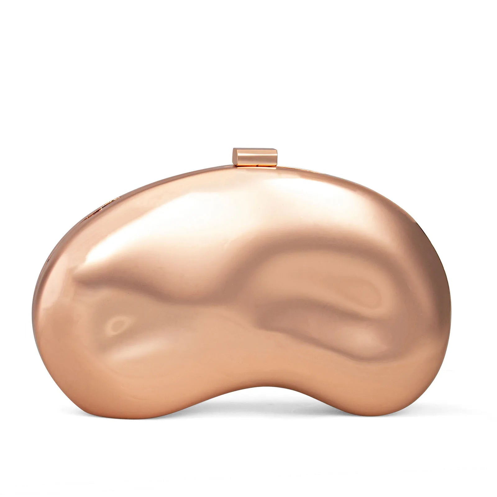 Bolsa de Mão Pequena para Festa de Casamento Feminina, Clutch Metálica da Moda, Bolsa de Noite com Alça em Forma de Concha