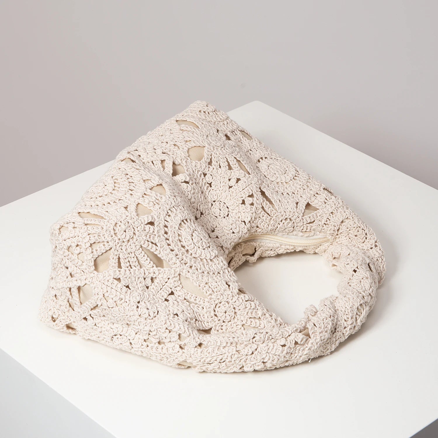 Bolsa de tecido oco com padrão, bolsas de praia boêmia para mulheres, conjunto de crochê, acessórios de praia femininos, Trav Must Haves (padrão aleatório)