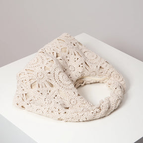 Bolsa de tecido oco com padrão, bolsas de praia boêmia para mulheres, conjunto de crochê, acessórios de praia femininos, Trav Must Haves (padrão aleatório)