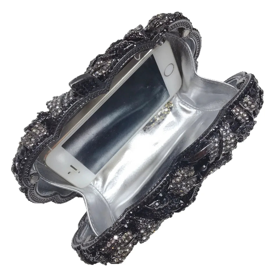 Clutch Cristal Floral Jade