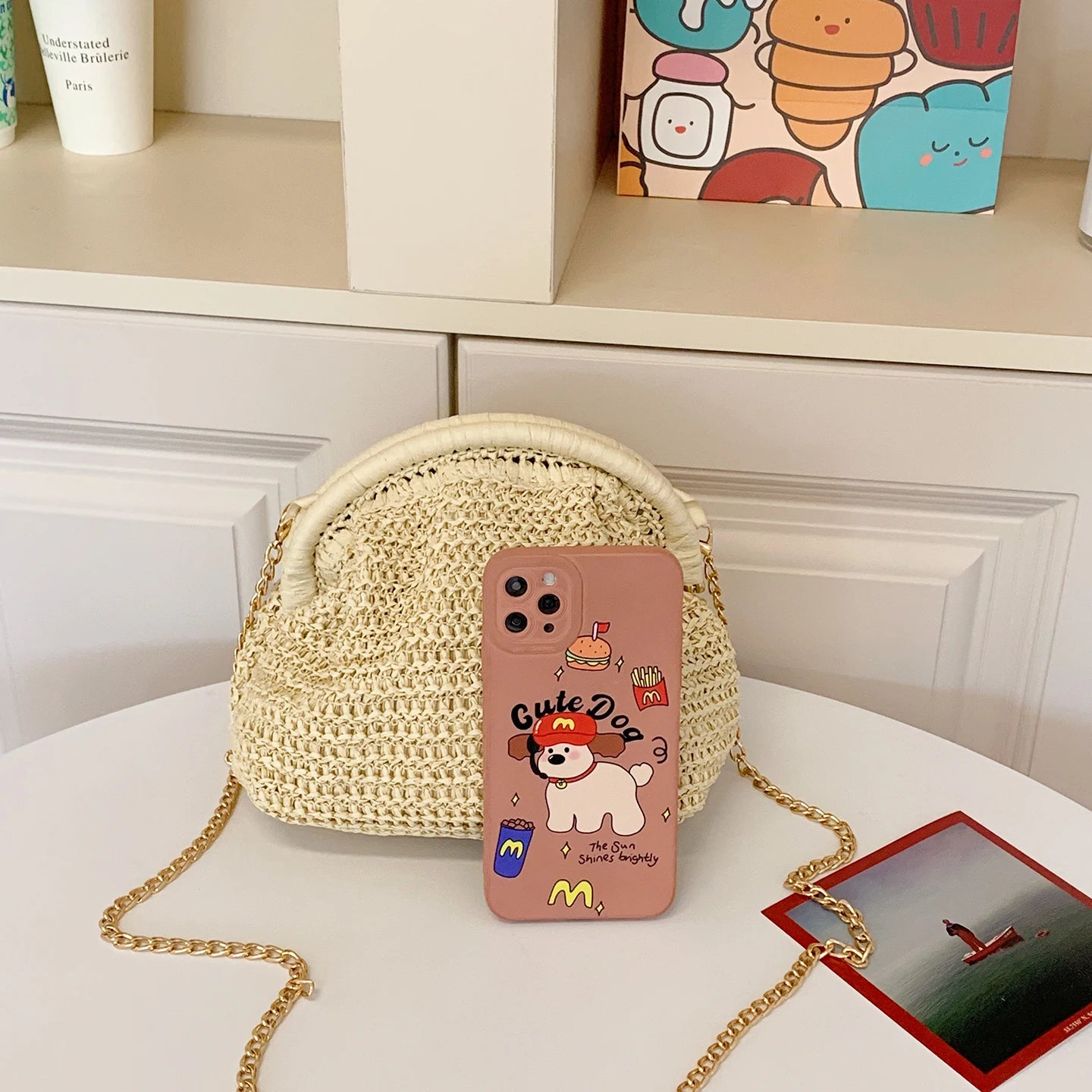 LEFTSIDE Weave Pequenas Bolsas de Ombro de Palha para Mulheres 2025 Novo Verão Bolsa Crossbody Femininas Tecer ​ Bolsas de praia de ráfia