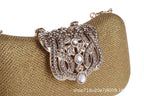 Bolsa de mão feminina embutida com diamante, concha dura, bolsa de noite, ombro, crossbody, corrente, maquiagem, couro pu, compartimento interior