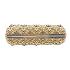 Cristal strass strass vestido de noite bolsa, alta qualidade, ouro metal embreagem saco, diamante embreagem bolsa, cadeia ombro saco