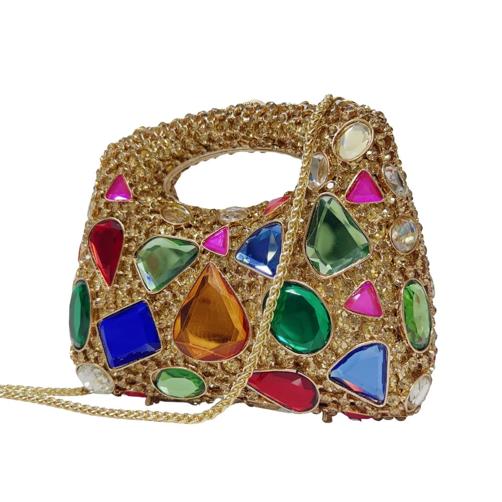 Mais novo saco de embreagem cristal strass noite bolsa fino ajuste para telefone/cartões feminino minimalista bolsa ombro luxo festa saco