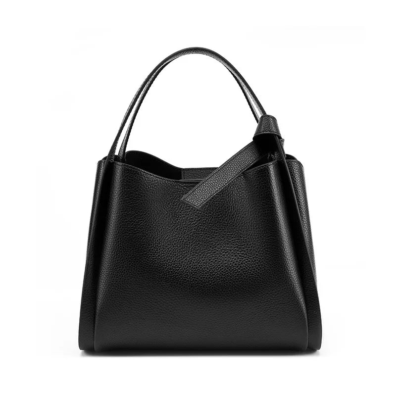 100% bolsa balde de couro genuíno para as mulheres 2025 nova bolsa crossbody moda commuter bolsa de ombro para compras