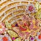 Boutique de fgg luxo cristal embreagem bolsas para mulheres formal festa jantar strass bolsa embreagem nupcial flor saco noite