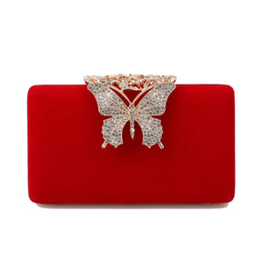 Mulheres sacos de noite borboleta ouro dia embreagem strass ombro corrente festa titular bolsas para moda senhora bolsa