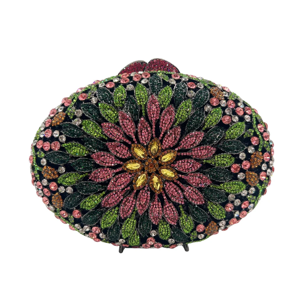 Clutch Cristal Arística Floral