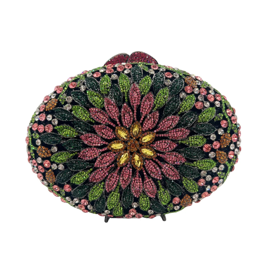 Clutch Cristal Arística Floral
