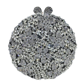 Boutique de fgg luz azul safira flor cristal sacos de noite para festa de casamento feminino strass bolsas nupcial saco de embreagem