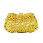 Clutch Metal Dama Cristal