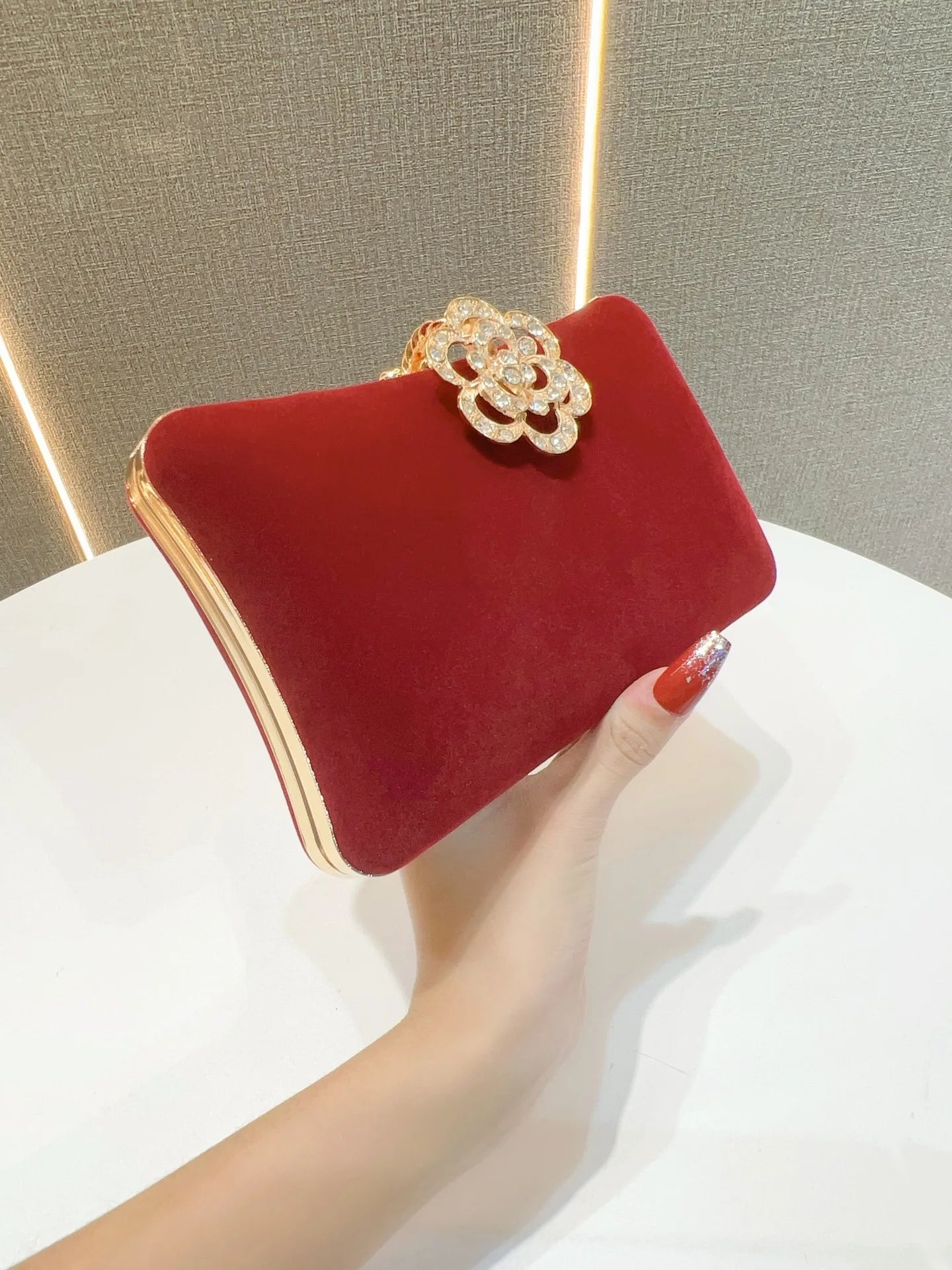 Embreagem de noite de pérola de cristal encantada – Bolsa de palco deslumbrante com strass, bolsa de ombro de banquete de luxo para mulheres bolsa de noite