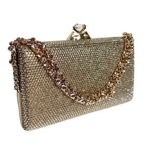 Bolsa de ombro feminina com diamante brilhante, bolsa de ombro para festa à noite, alça única, bolsa de casamento brilhante, versátil, material rígido